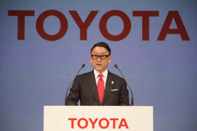 Akio Toyoda, president of the Japanese car manufacturer, has made the development of efficient EV batteries a priority.